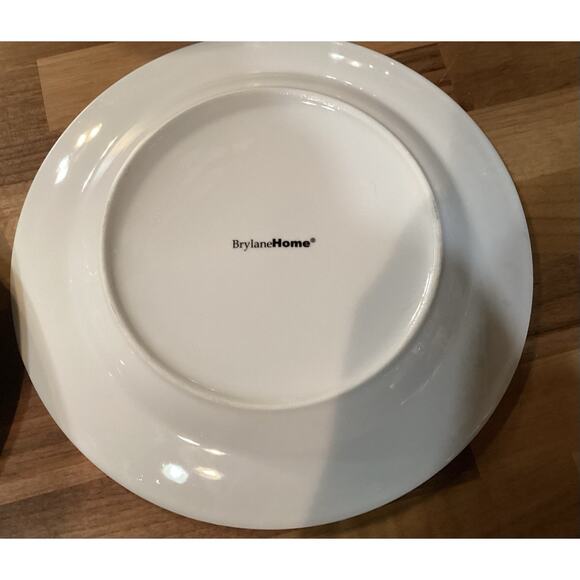 2 Brylane Home Christmas JOLLY TIME Salad Cereal Bowls/2 Salad Plates Ribbon - Picture 9 of 9